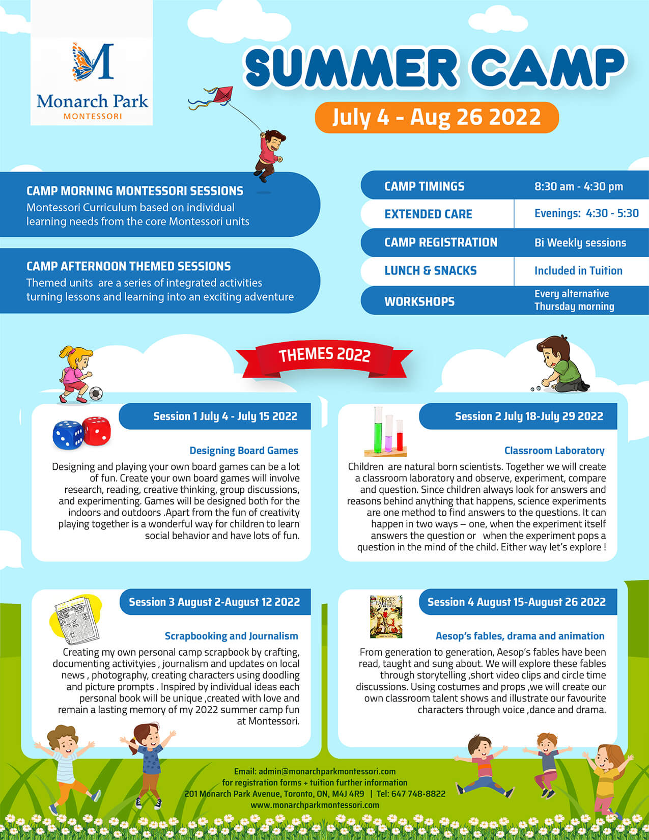 Summer Camp 2022 – Monarch Park Montessori – school for toddlers and ...